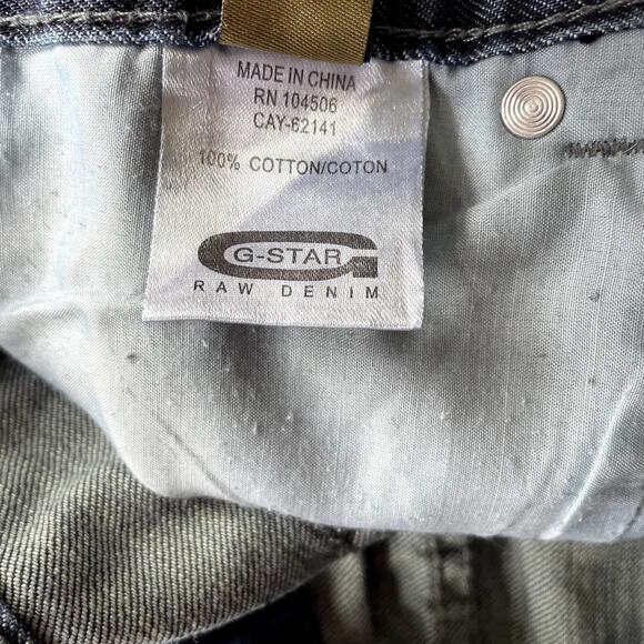 Mens G-Star Originals Raw Denim Distressed 3301 Relaxed Cotton Casual Jean 36x32 - Picture 8 of 13